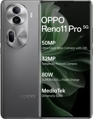 Oppo Android Smartphone Reno 11 Pro 5G (12GB RAM, 256GB Storage/ROM) CPH2607 Rock Grey