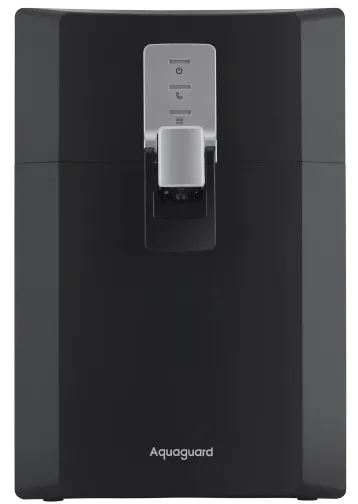 Eureka Forbes Water Purifier RO 5 Litre Aquaguard Superio RO+UV+MTDS+ Alkaline + SS Black and Silver