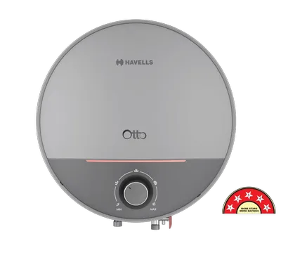 Havells Electrical Water Heater 15 Liters 5 Star Otto Silver Grey