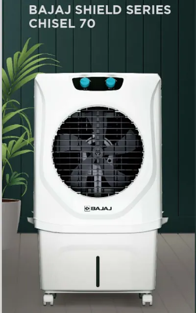 Bajaj Fiber Body Cooler 70 Litres Honeycomb Pads Chisel 70 White
