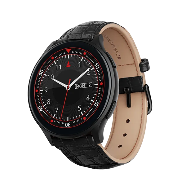 Boat Smart Watch 37 mm (1.45 Inches) Primia Curv Black Leather