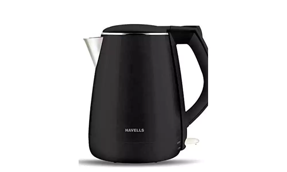 Havells Electric Kettle 1.2 Litre 1250 Watts Aqua Plus Black New