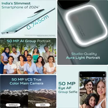 Vivo Android Smartphone V30 5G (8GB RAM,128GB, Storage/ROM) V2318 Classic Black