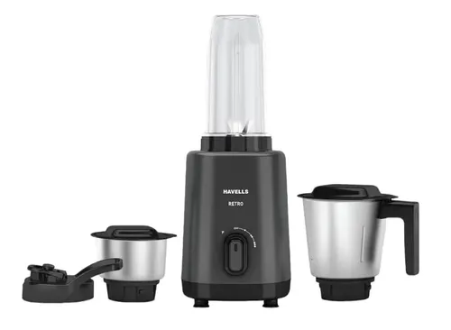 Havells Mixer Grinder 500 Watts 3 Jar RETRO Retro Nutri XL Black