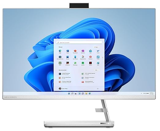 Lenovo AIO Desktop i3-1215U,8GB,1TB SSD,27 FHD,Win11,Office 2021 5.0MP Camera,Wireless Keyboard & Mouse IdeaCentre AIO 3 F0GJ00QSIN White