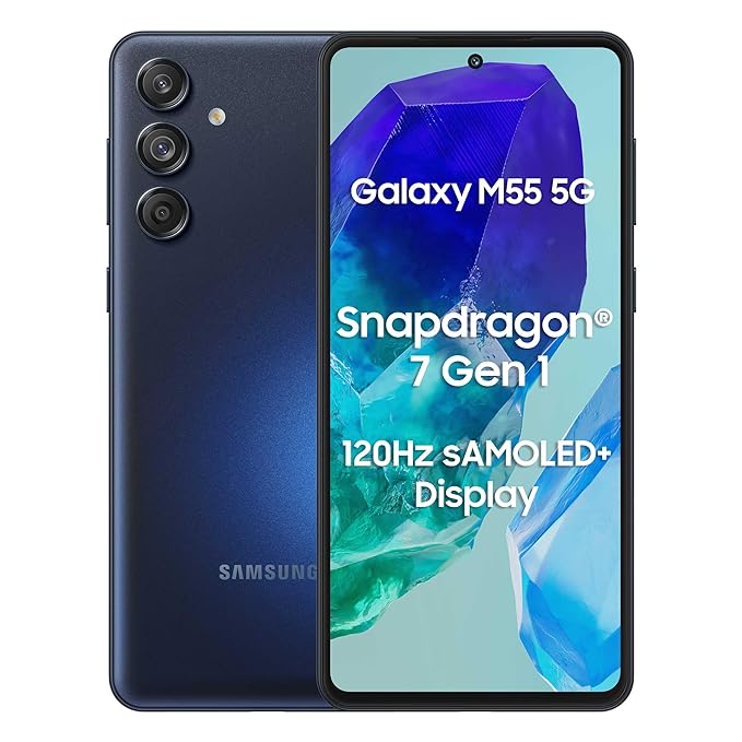 Samsung Android Smartphone M55 5G (8GB RAM, 256GB Storage/ROM) M556BC Black