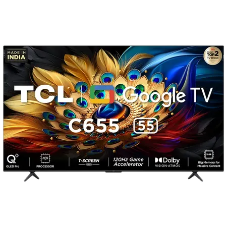TCL QLED TV 139 cm (55 inches) Android 55C655 Black