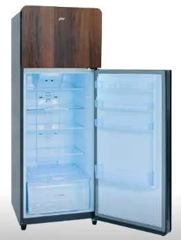 Buy Godrej Double Door Refrigerator 272 Litres 2 star Inverter RT EONVOGUE 310B RI WT WD Walnut Wood Online From Lotus Electronics in India Buy Latest Double Door Refrigerator Online at