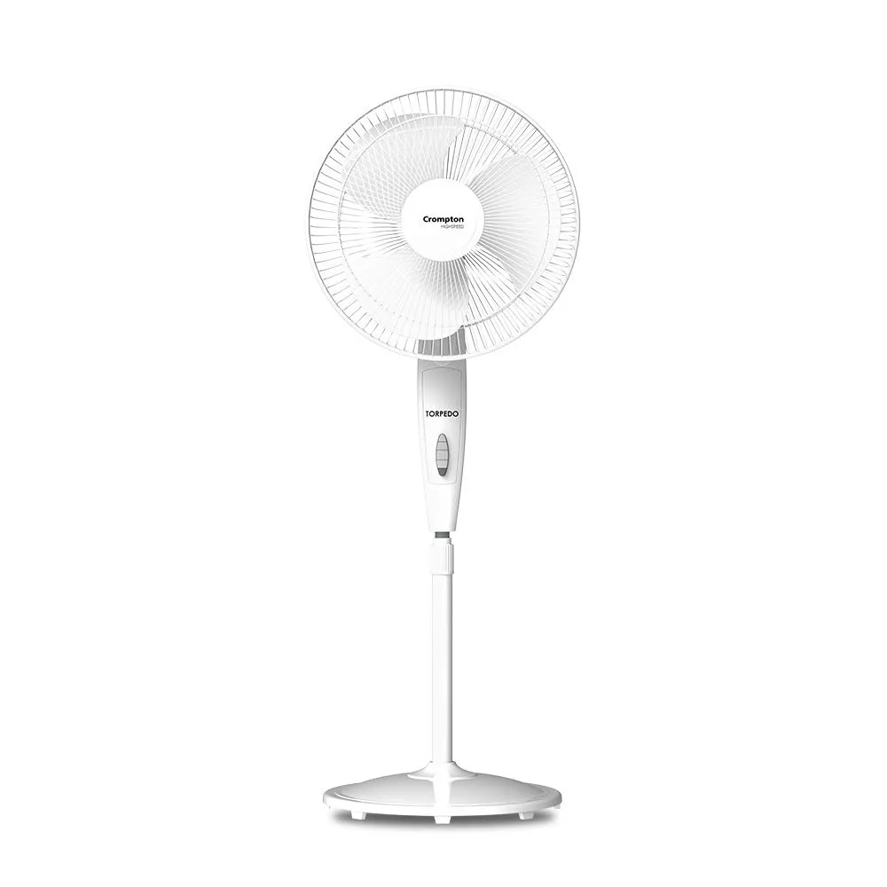 Buy Crompton Pedestal Fan 400mm 16" HighSpeed Torpedo KD White Online