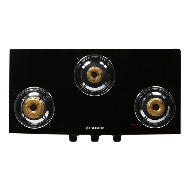 Faber Gas Stove 3 Burner PRINCE PLUS 3BB BK Black