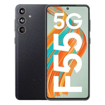 Samsung Android Smartphone Galaxy F55 5G (8GB RAM, 128GB Storage/ROM) E556BA Raisin Black
