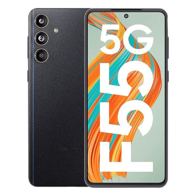 Samsung Android Smartphone Galaxy F55 5G (8GB RAM, 256GB Storage/ROM) E556BC Raisin Black
