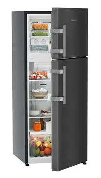 Liebherr Double Door Refrigerator 245 Litres 2 Star TCLbsB 2411 Black Steel