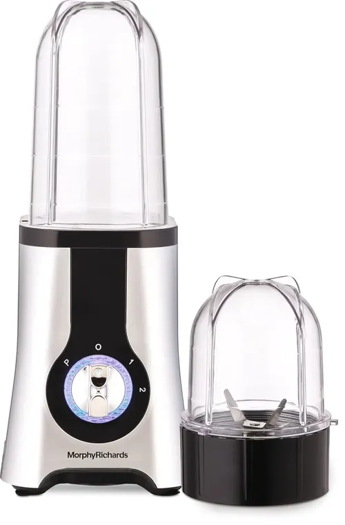 Morphy Richards Hand Blender 400 Watts 2 Jar 2 in 1 BlendMaster Table Blender Silver & Black