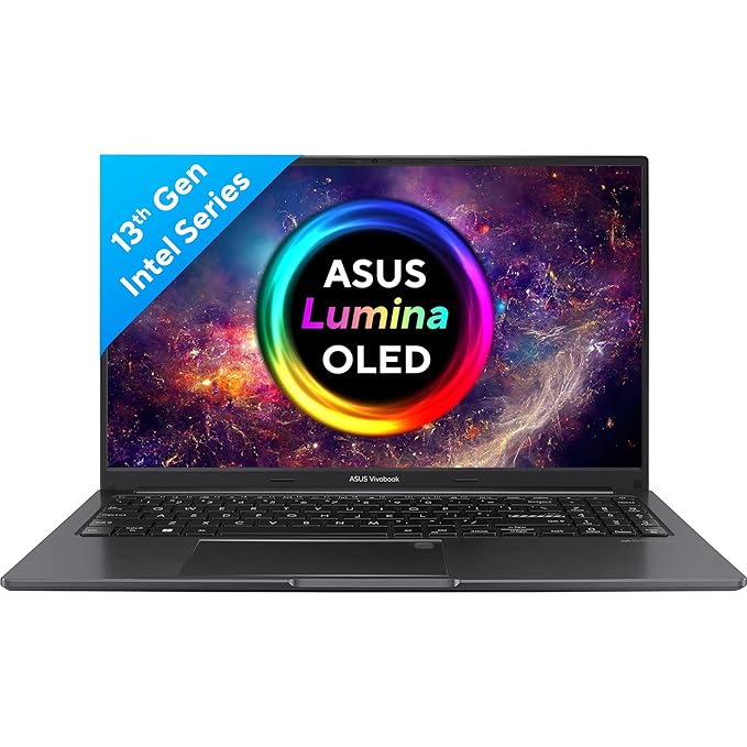 Asus Thin & Light Laptop i5-1335U,16GB,512GB SSD,15.6 OLED, Backlit KB,FingerPrint,Win 11,Office 2021 Vivobook 15 OLED X1505VAU-LK543WS Indie Black