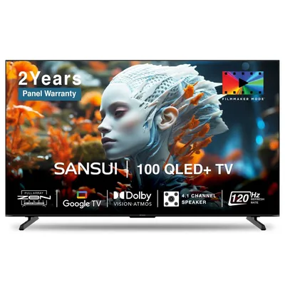 Sansui QLED TV 254 cm (100 inches) Android JSW100GSQLEDFF Black