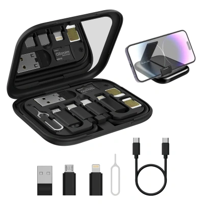 Portronics Mobile Accessories 60W Fast Charging Compact Storage Multiple Connectors POR 2579 Black