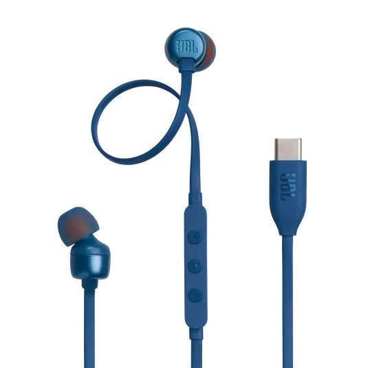 JBL Ear Phone Wired C-Type JBLT310CBLU Blue