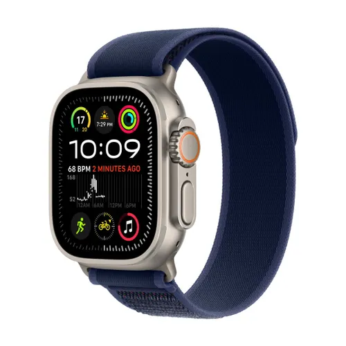 Apple Smart Watch Apple Watch Ultra 2 GPS + Cellular 49mm Natural Titanium Case with Blue Trail Loop - S/M Ultra 2 GPS MX4J3HN/A
