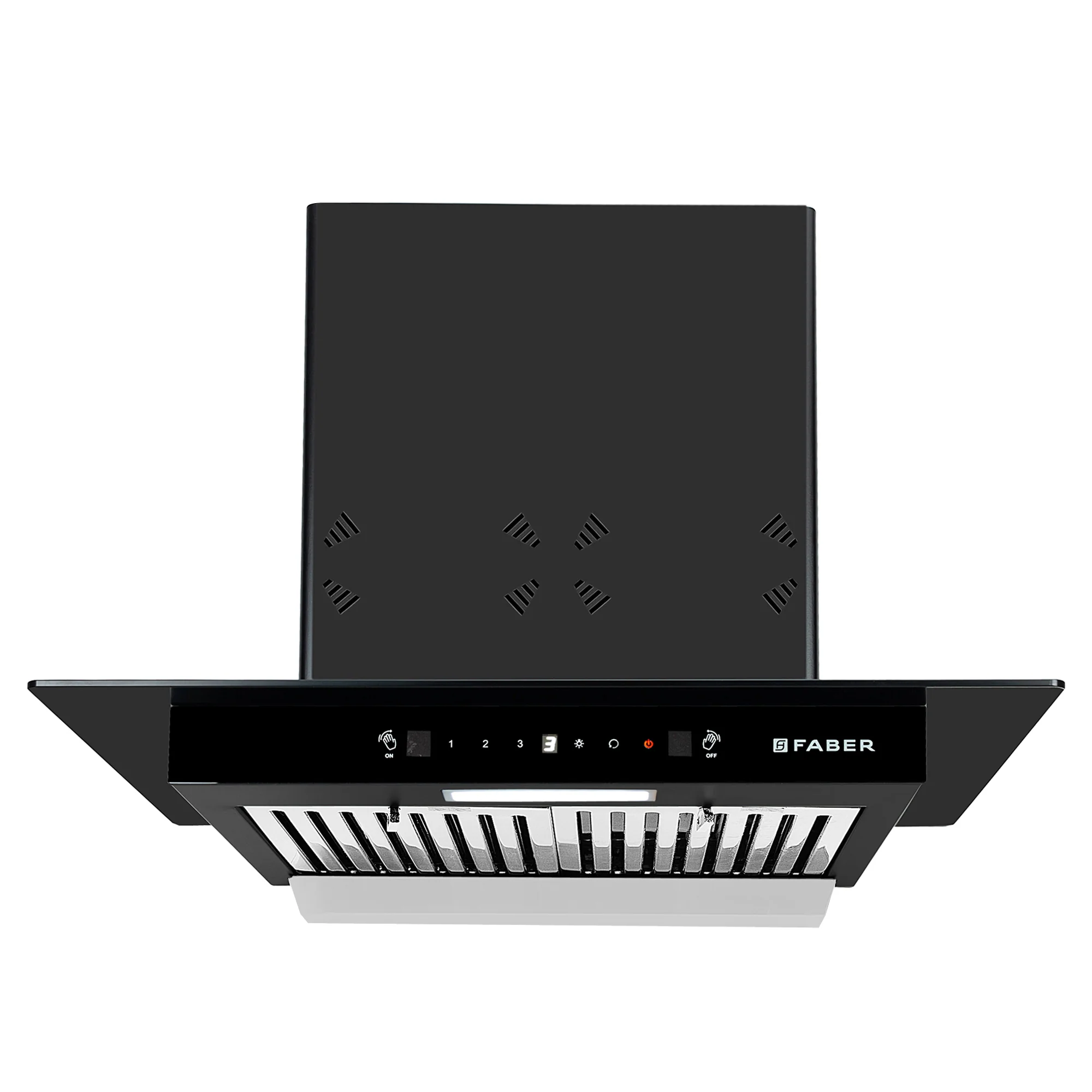 Faber Wall Mounted Chimney 60 cm 1400 m3/hr COSMOS 3D HC SC BK
