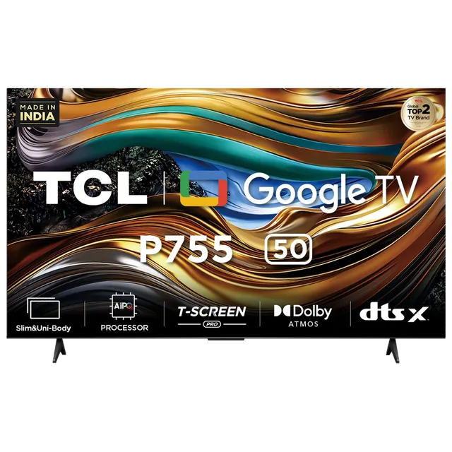 TCL 4K Ultra HD TV 126 cm (50 inches) Android 50P755 Black
