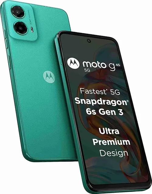 Motorola Android Smartphone G45 5G (8 GB RAM, 128GB ROM) PB3W0002IN/ PB3W0009IN Brilliant Green (Bermuda)