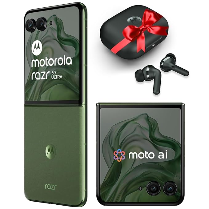 Motorola Android Smartphone Razr 50 ultra (12GB RAM, 512GB ROM) PB1T0018IN Spring Green