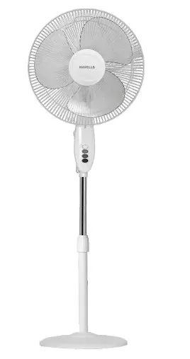 Havells Pedestal Fan 400mm 3 Star Swing Off White