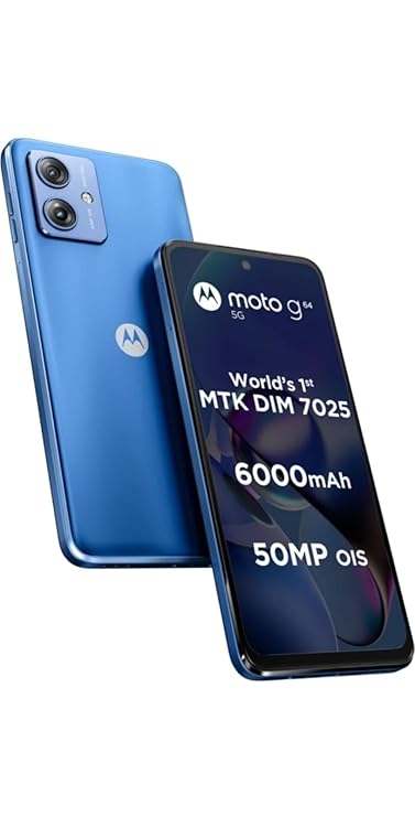 Motorola Android Smartphone G64 5G (12GB RAM,256GB Rom) PB2E0006IN Pearl Blue