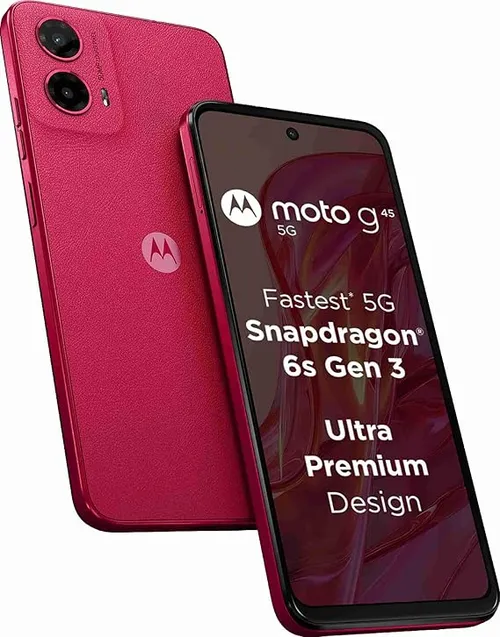 Motorola Android Smartphone G45 5G (8 GB RAM, 128GB ROM) PB3W0003IN/PB3W0011IN Viva Magenta