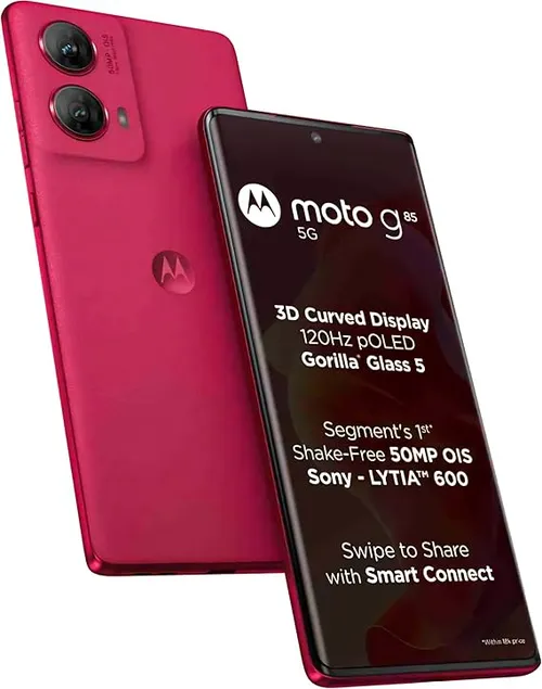 Motorola Android Smartphone G85 5G (8GB RAM, 128GB ROM) PB2B0006IN/PB2B0015IN Viva Magenta