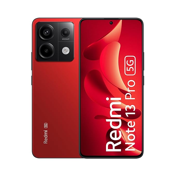 Redmi Android Smartphone Note 13 Pro 5G (8 GB,256 GB) MZB0HP2IN Scarlet Red