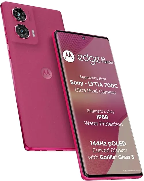 Motorola Android Smartphone Edge 50 Fusion (8GB RAM,128GB Rom) PB300001IN|PB300009IN Hot Pink