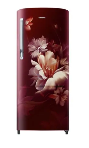 Samsung Single Door Refrigerator 183 Litres 3 Star Inverter RR20D1723RZ Midnight Blossom Red