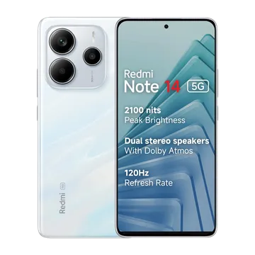 Redmi Android Smartphone Note 14 5G (8GB RAM, 128GB Storage/ROM) MZB0JILIN Mystique White