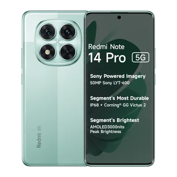 Redmi Android Smartphone Note 14 Pro 5G (8GB RAM, 128GB Storage/ROM) MZB0ICDIN Ivy Green