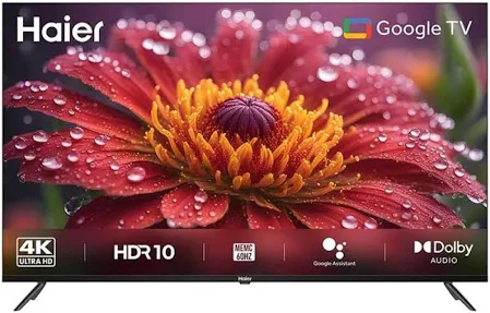 Haier 4K Ultra HD TV 139 cm (55 inches) Android LE55K800UGT-P Black