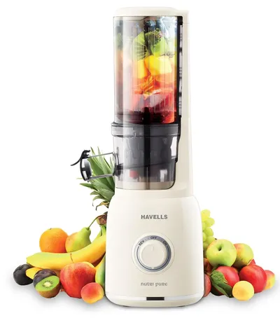 Havells Juice Extractor 105 Watts Cold Press Slow Juicer Nutri Pure White