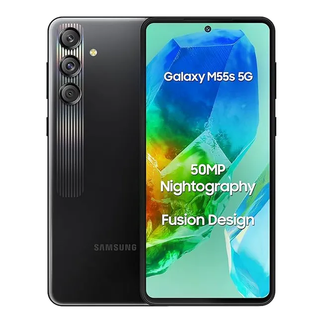 Samsung Android Smartphone Galaxy M55s 5G (8GB RAM, 128GB Storage/ROM) M5588BA Thunder Black