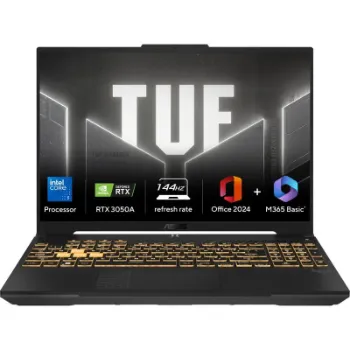 Asus Gaming Laptop Intel Core 5 210H,16GB DDR4,512GB PCI, 16GB DDR4,,512GB PCI,WINDOS 11,MSO, RTX 3050A,16 TUF Gaming F16 FX607VB-RL076WS Mecha Gray