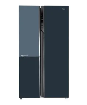 Haier Side By Side Refrigerator 598 Litres 3 Star Inverter HRT-683GOGU1 Grey Onlyx Glass