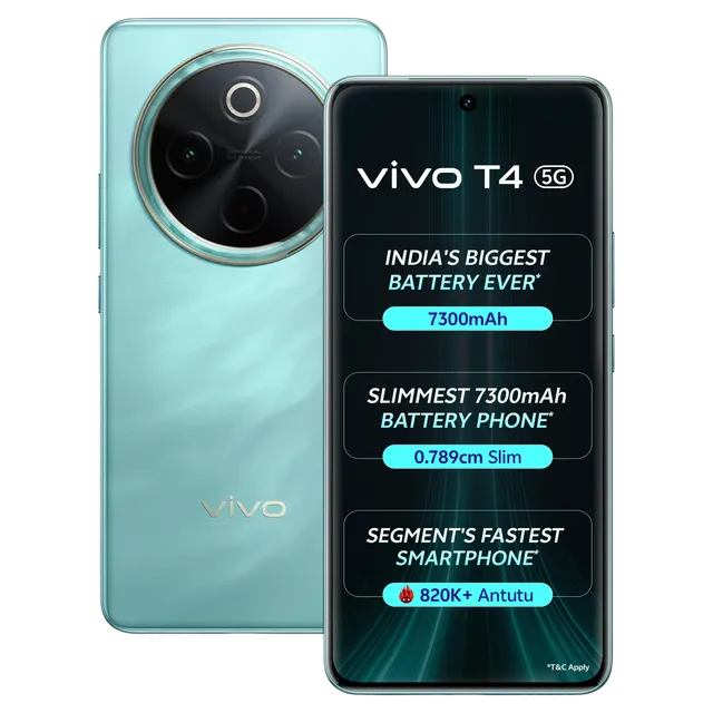 Vivo Android Smartphone T4 5G (8GB RAM, 256GB Storage/ROM) V2502 Emrald Blaze