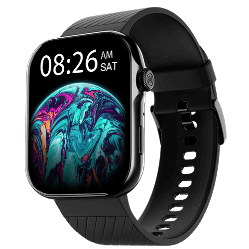 Noise Smart Watch 49.7 mm (1.96 Inches) ColorFit Ultra 3 Silicon Jet Black