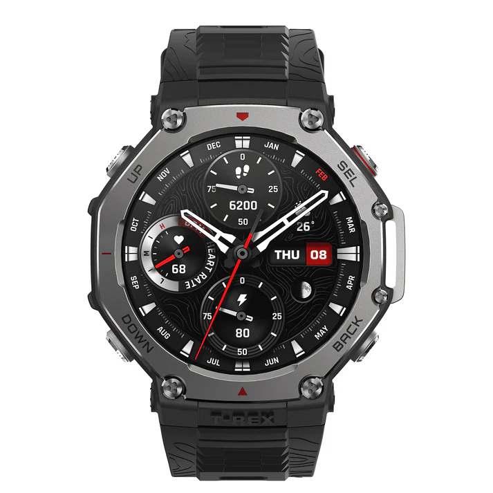 Amazfit Smart Watch 3.81 cm (1.5 inch) AMOLED Display T-Rex 3 Onyx
