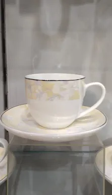 Hi-Luxe Cup & Saucer Set 6 Pcs CS6400-6 Florence yellow