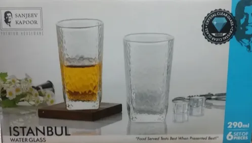 Sanjeev Kapoor Tumbler (Glass) Set 290 ml 6 Pcs Istanbul SKB3777