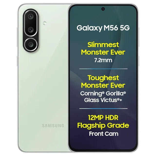 Samsung Android Smartphone Galaxy M56 5G (8GB RAM, 128GB Storage/ROM) M566BA Light Green