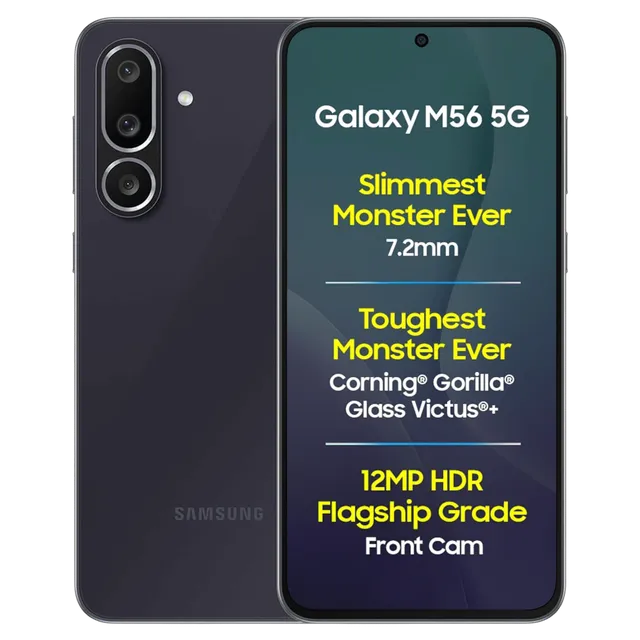 Samsung Android Smartphone Galaxy M56 5G (8GB RAM, 256GB Storage/ROM) M566BB Black