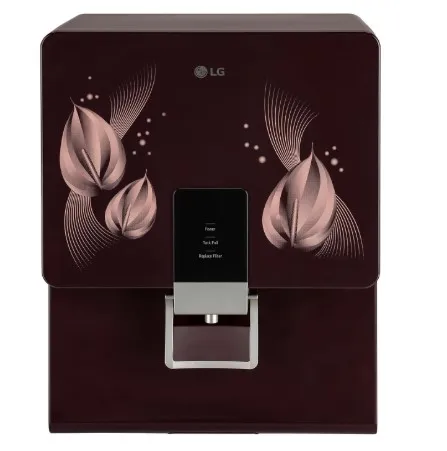 LG Water Purifier RO 8 Litre RO + UV + Mineral Booster with Steel Tank WW146RTLC.BSLQEIL Crimson Red Leaf Pattern