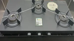 Faber Gas Stove 3 Burner Nebula 3BB BK Matt Finish